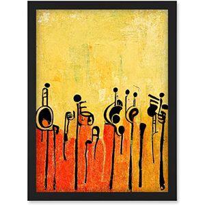 Doppelganger33 LTD Abstract Music Band Figures In Warm Acrylic Tones Musical Artwork Framed Wall Art Print A4 Doppelganger33 LTD Abstract Music Band Figures In Warm Acrylic Tones Musical Artwork Framed Wall Art Print A4