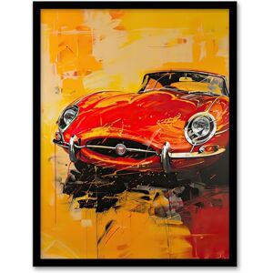 Artery8 Classic Red Sports Car Lover Vibrant Oil Painting Man Cave Artwork Framed Wall Art Print 18X24 Inch Artery8 Classic Red Sports Car Lover Vibrant Oil Painting Man Cave Artwork Framed Wall Art Print 18X24 Inch