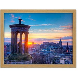 Wee Blue Coo Calton Hill Edinburgh Sunset Artwork Framed Wall Art Print 18X24 Inch Wee Blue Coo Calton Hill Edinburgh Sunset Artwork Framed Wall Art Print 18X24 Inch