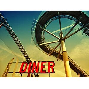 Wee Blue Coo Fairground Diner Roller Coaster Unframed Art Print Poster Wall Decor 12X16 Inch Wee Blue Coo Fairground Diner Roller Coaster Unframed Art Print Poster Wall Decor 12X16 Inch
