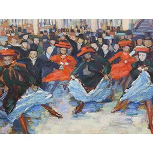 Artery8 Gerhardi Can-Can Dancers Bullier Cropped Painting Extra Large XL Wall Art Poster Print Artery8 Gerhardi Can-Can Dancers Bullier Cropped Painting Extra Large XL Wall Art Poster Print