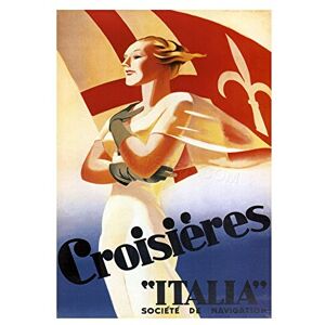 Wee Blue Coo Travel Cruises Ship Sailing Boat Italy Vintage Advertising Wall Art Print Wee Blue Coo Travel Cruises Ship Sailing Boat Italy Vintage Advertising Wall Art Print