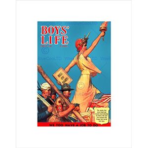 Wee Blue Coo Comics Boys Life Liberty Scout Bill Rights USA Wall Art Print Wee Blue Coo Comics Boys Life Liberty Scout Bill Rights USA Wall Art Print