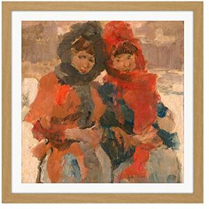 Artery8 Isaac Israels Two Young Women In The Snow Square Wooden Framed Wall Art Print Picture 16X16 Inch Artery8 Isaac Israels Two Young Women In The Snow Square Wooden Framed Wall Art Print Picture 16X16 Inch