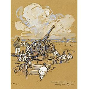 Fine Art Prints Cheffer French Artillery Gun Battery WWI War Painting Art Print Canvas Premium Wall Decor Poster Mural Fine Art Prints Cheffer French Artillery Gun Battery WWI War Painting Art Print Canvas Premium Wall Decor Poster Mural