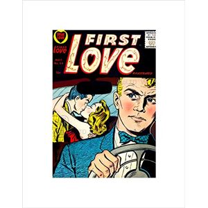 Wee Blue Coo Comic First Love Illustrated Back Seat Romance Driver Art Wall Art Print Wee Blue Coo Comic First Love Illustrated Back Seat Romance Driver Art Wall Art Print