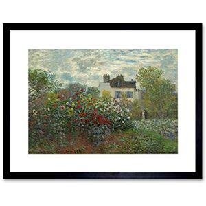 Wee Blue Coo Claude Monet French Artist Argenteuil Corner Garden Dahlia Framed Wall Art Print Wee Blue Coo Claude Monet French Artist Argenteuil Corner Garden Dahlia Framed Wall Art Print