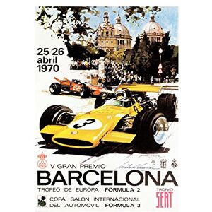 Wee Blue Coo Sport Ad Barcelona Spain Formula Gran Premio Picture Wall Art Print Wee Blue Coo Sport Ad Barcelona Spain Formula Gran Premio Picture Wall Art Print