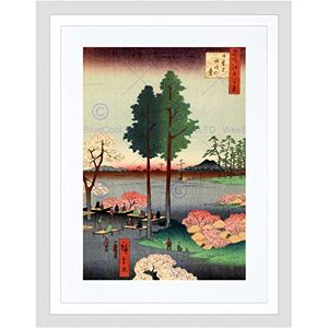 Wee Blue Coo Painting Japanese Woodblock Tall Trees Park New Framed Wall Art Print Wee Blue Coo Painting Japanese Woodblock Tall Trees Park New Framed Wall Art Print