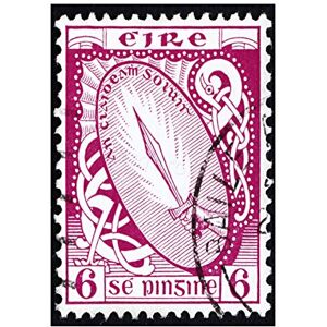 Wee Blue Coo Postage Stamp Ireland Vintage Sword Light Photo Wall Art Print Wee Blue Coo Postage Stamp Ireland Vintage Sword Light Photo Wall Art Print
