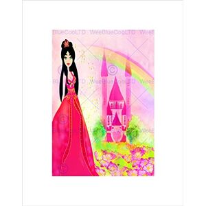 Wee Blue Coo FAIRYTALE CASTLE PINK PRINCESS RAINBOW KIDS CHILDREN FRAMED PRINT B12X8603 Wee Blue Coo FAIRYTALE CASTLE PINK PRINCESS RAINBOW KIDS CHILDREN FRAMED PRINT B12X8603