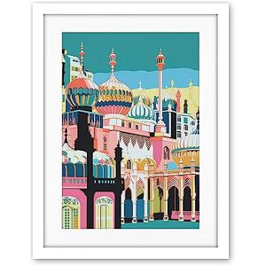 Artery8 Brighton Royal Pavilion Multicoloured Architecture Artwork Framed Wall Art Print 18X24 Inch Artery8 Brighton Royal Pavilion Multicoloured Architecture Artwork Framed Wall Art Print 18X24 Inch