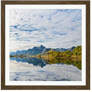 Fine Art Prints Rasanen Mountains Austvagoya Norway Landscape Photo Square Wooden Framed Wall Art Print Picture 16X16 Inch Fine Art Prints Rasanen Mountains Austvagoya Norway Landscape Photo Square Wooden Framed Wall Art Print Picture 16X16 Inch