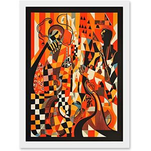 Artery8 Jazz Music Band Musicians Abstract Modern Folk Art Painting Artwork Framed Wall Art Print A4 Artery8 Jazz Music Band Musicians Abstract Modern Folk Art Painting Artwork Framed Wall Art Print A4