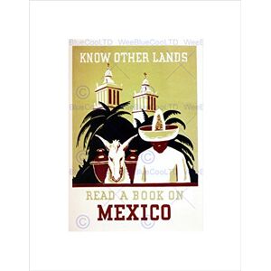 Wee Blue Coo Education Mexico Read Book USA Vintage Advert Retro Wall Art Print Wee Blue Coo Education Mexico Read Book USA Vintage Advert Retro Wall Art Print