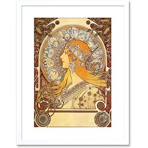 Wee Blue Coo 9x7 '' MUCHA ZODIAC 1896 OLD MASTER PAINTING REPRO FRAMED ART PRINT F97X182 Wee Blue Coo 9x7 '' MUCHA ZODIAC 1896 OLD MASTER PAINTING REPRO FRAMED ART PRINT F97X182