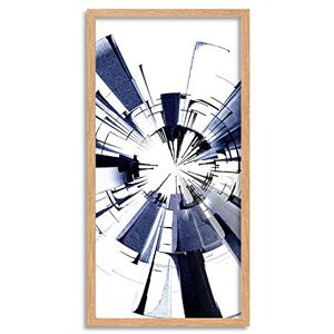 Wee Blue Coo Circle Spiral Block Abstract Art Long Panel Framed Wall Art Print Wee Blue Coo Circle Spiral Block Abstract Art Long Panel Framed Wall Art Print