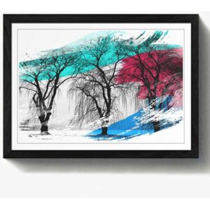 Arty Pie Framed Print Black A2 (24.5x18 Inch) Winter Landscape Three Beautiful Trees V2, Wood, Multi-Colour, 60 x 42 x 2 cm Arty Pie Framed Print Black A2 (24.5x18 Inch) Winter Landscape Three Beautiful Trees V2, Wood, Multi-Colour, 60 x 42 x 2 cm