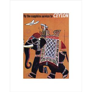 Wee Blue Coo Travel Sapphire Ceylon Sri Lanka Elephant Mahout Wall Art Print Wee Blue Coo Travel Sapphire Ceylon Sri Lanka Elephant Mahout Wall Art Print