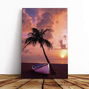 Big Box Art Canvas Print Wall Art Beach Palm Tree and Boat Seascape Mounted & Stretched Box Frame Picture Home Decor for Kitchen, Living Room, Bedroom, Hallway, Multi-Colour, 24x16 Inch Big Box Art Canvas Print Wall Art Beach Palm Tree and Boat Seascape Mounted & Stretched Box Frame Picture Home Decor for Kitchen, Living Room, Bedroom, Hallway, Multi-Colour, 24x16 Inch