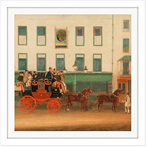 Fine Art Prints Pollard London Manchester Stage Coach Painting Square Wooden Framed Wall Art Print Picture 16X16 Inch Fine Art Prints Pollard London Manchester Stage Coach Painting Square Wooden Framed Wall Art Print Picture 16X16 Inch