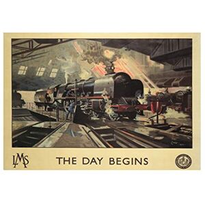 Wee Blue Coo Travel Tourism Steam Train Lms Rail UK Rail Yard Vintage Wall Art Print Wee Blue Coo Travel Tourism Steam Train Lms Rail UK Rail Yard Vintage Wall Art Print