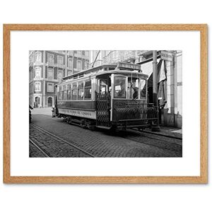 Wee Blue Coo VINTAGE TRANSPORT ELECTRIC TRAM LISBON PORTUGAL FRAMED ART PRINT MOUNT B12X3791 Wee Blue Coo VINTAGE TRANSPORT ELECTRIC TRAM LISBON PORTUGAL FRAMED ART PRINT MOUNT B12X3791