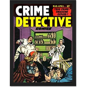 Wee Blue Coo Magazine Cover 1948 Crime Detective Comic Hospital Raid Art Large Framed Art Print Poster Wall Decor 18x24 inch Wee Blue Coo Magazine Cover 1948 Crime Detective Comic Hospital Raid Art Large Framed Art Print Poster Wall Decor 18x24 inch