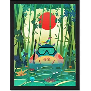Wee Blue Coo Jungle Animals Hippo Wall Large Framed Art Print Poster Wall Decor 18x24 inch Wee Blue Coo Jungle Animals Hippo Wall Large Framed Art Print Poster Wall Decor 18x24 inch