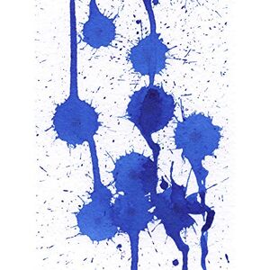 Artery8 Hendo Tanuki Abstract Blue Paint Splat Painting C Unframed Wall Art Print Poster Home Decor Premium Artery8 Hendo Tanuki Abstract Blue Paint Splat Painting C Unframed Wall Art Print Poster Home Decor Premium