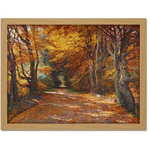 Artery8 Florian Praterallee Autumn Vienna Trees Painting Artwork Framed Wall Art Print 18X24 Inch Artery8 Florian Praterallee Autumn Vienna Trees Painting Artwork Framed Wall Art Print 18X24 Inch