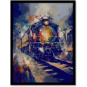 Artery8 The Orient Express Railway Train Painting Steam Locomotive Vintage Art Print Framed Poster Wall Decor 12x16 inch Artery8 The Orient Express Railway Train Painting Steam Locomotive Vintage Art Print Framed Poster Wall Decor 12x16 inch