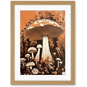Artery8 Vintage Mushroom Red Cap Fungi Pastel Orange Brown Earthy Aesthetic Kitchen Artwork Framed Wall Art Print 18X24 Inch Artery8 Vintage Mushroom Red Cap Fungi Pastel Orange Brown Earthy Aesthetic Kitchen Artwork Framed Wall Art Print 18X24 Inch