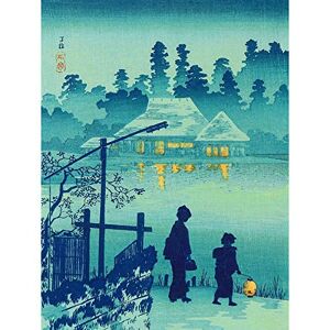 Wee Blue Coo Takahashi Shotei Japanese House Lake Large Wall Art Poster Print Thick Paper 18X24 Inch Wee Blue Coo Takahashi Shotei Japanese House Lake Large Wall Art Poster Print Thick Paper 18X24 Inch