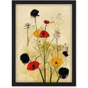 Doppelganger33 LTD Red Poppies And Yellow Marigolds Wild Flowers Artwork Framed Wall Art Print A4 Doppelganger33 LTD Red Poppies And Yellow Marigolds Wild Flowers Artwork Framed Wall Art Print A4