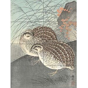 Artery8 Ohara Koson Two Quail Full Moon Japanese Painting XL Giant Panel Poster (8 Sections) Artery8 Ohara Koson Two Quail Full Moon Japanese Painting XL Giant Panel Poster (8 Sections)