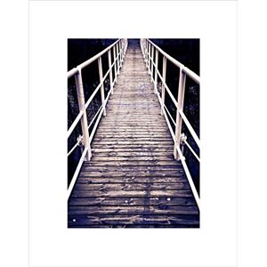 Wee Blue Coo PHOTO BRIDGE RIVER STREAM WALKWAY RAILING COOL BLACK FRAMED ART PRINT B12X8264 Wee Blue Coo PHOTO BRIDGE RIVER STREAM WALKWAY RAILING COOL BLACK FRAMED ART PRINT B12X8264