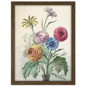 Artery8 Willem Van Leen Bouquet Of Flowers Still Drawing Artwork Framed Wall Art Print 18X24 Inch Artery8 Willem Van Leen Bouquet Of Flowers Still Drawing Artwork Framed Wall Art Print 18X24 Inch