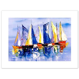 Wee Blue Coo Boats Sailing At Sea Art Print Canvas Premium Wall Decor Poster Wee Blue Coo Boats Sailing At Sea Art Print Canvas Premium Wall Decor Poster