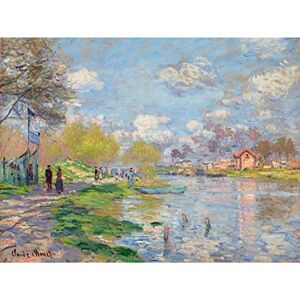 Fine Art Prints Claude Monet Spring By The Seine Large Wall Art Print Canvas Premium Poster Mural, 18 x 24 inches Fine Art Prints Claude Monet Spring By The Seine Large Wall Art Print Canvas Premium Poster Mural, 18 x 24 inches