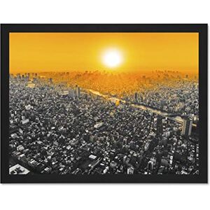 Fine Art Prints Martinnen Sunset Over Tokyo Japan Large Framed Art Print Poster Wall Decor 18x24 inch Fine Art Prints Martinnen Sunset Over Tokyo Japan Large Framed Art Print Poster Wall Decor 18x24 inch