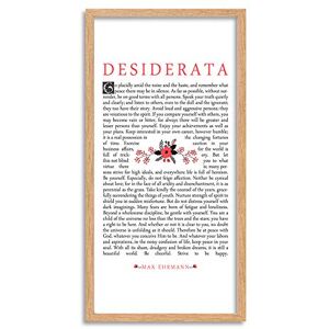 Wee Blue Coo Ehrmann Desiderata Prose Quote Long Panel Framed Wall Art Print Wee Blue Coo Ehrmann Desiderata Prose Quote Long Panel Framed Wall Art Print