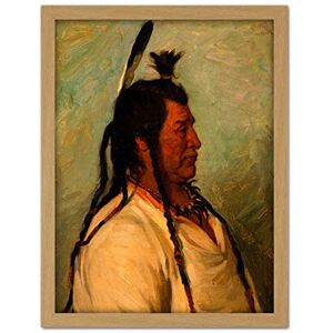 Fine Art Prints Sharp Big Brave Blackfeet Native American Painting Large Framed Art Print Poster Wall Decor 18x24 in Fine Art Prints Sharp Big Brave Blackfeet Native American Painting Large Framed Art Print Poster Wall Decor 18x24 in