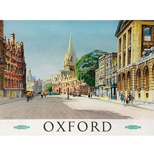 Wee Blue Coo Travel Oxford England British Railways Street Cathedral Art Large Art Print Poster Wall Decor 18x24 inch Wee Blue Coo Travel Oxford England British Railways Street Cathedral Art Large Art Print Poster Wall Decor 18x24 inch