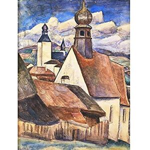 Fine Art Prints Gestel Blick auf Regen über Dächer, Gemälde ungerahmt Wandkunstdruck, Poster, Heimdekoration, Premium Fine Art Prints Gestel Blick auf Regen über Dächer, Gemälde ungerahmt Wandkunstdruck, Poster, Heimdekoration, Premium