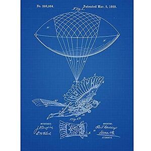 Wee Blue Coo Angel Flying Machine Side View Blueprint Art Print Canvas Premium Wall Decor Poster Mural Wee Blue Coo Angel Flying Machine Side View Blueprint Art Print Canvas Premium Wall Decor Poster Mural