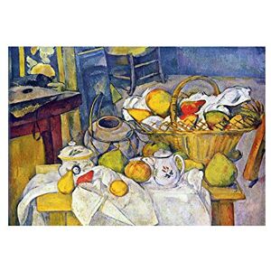 Wee Blue Coo Painting Cezanne Still Life With Fruit Basket Wall Art Print Wee Blue Coo Painting Cezanne Still Life With Fruit Basket Wall Art Print