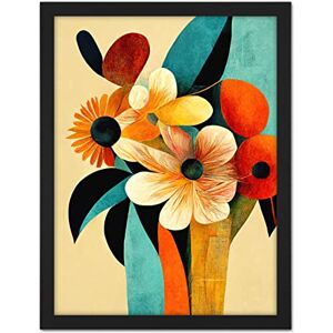 Doppelganger33 LTD Vibrant Modern Abstract Oil Painting Summer Flower Bouquet Teal Orange Artwork Framed Wall Art Print 18X24 Inch Doppelganger33 LTD Vibrant Modern Abstract Oil Painting Summer Flower Bouquet Teal Orange Artwork Framed Wall Art Print 18X24 Inch