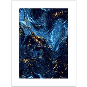 Wee Blue Coo Abstract Dark Blue Gold Swirl Art Print Canvas Premium Wall Decor Poster Wee Blue Coo Abstract Dark Blue Gold Swirl Art Print Canvas Premium Wall Decor Poster