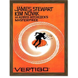 Wee Blue Coo Movie Film Vertigo 1958 Saul Bass James Stewart Alfred Hitchcock Large Framed Art Print Poster Wall Decor 18x24 inch Wee Blue Coo Movie Film Vertigo 1958 Saul Bass James Stewart Alfred Hitchcock Large Framed Art Print Poster Wall Decor 18x24 inch